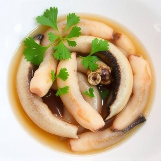 Un plato de boquerones en vinagre adornados con perejil fresco.